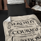 Serenity Prayer Throw 30x40 (Light Colors) | Inspiring Sobriety - Che Cose Belle