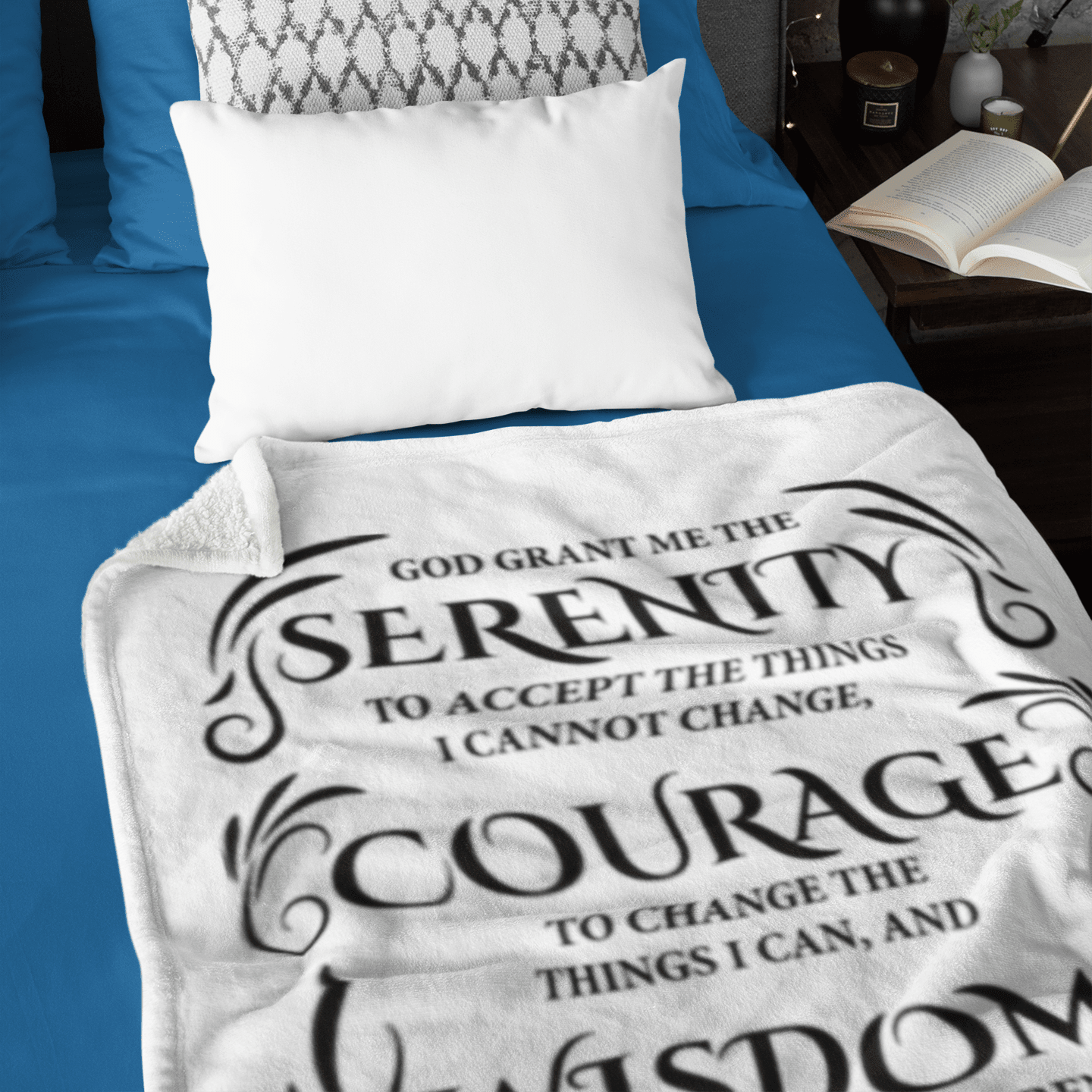 Serenity Prayer Throw 30x40 (Light Colors) | Inspiring Sobriety - Che Cose Belle