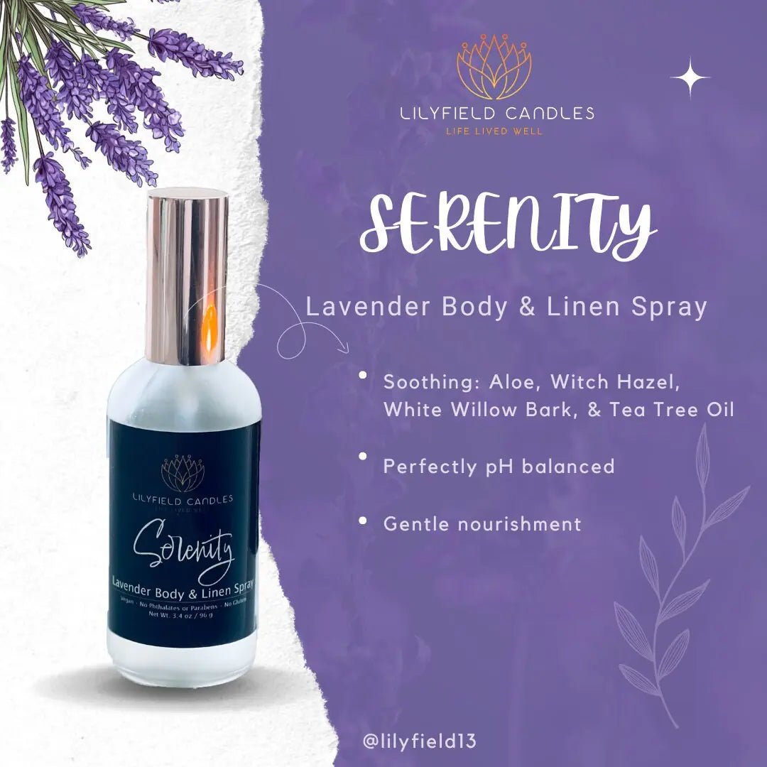 Serenity Room Spray – Luxury Linen & Home Mist for Calm, Clean Living (Lavender) - Che Cose Belle
