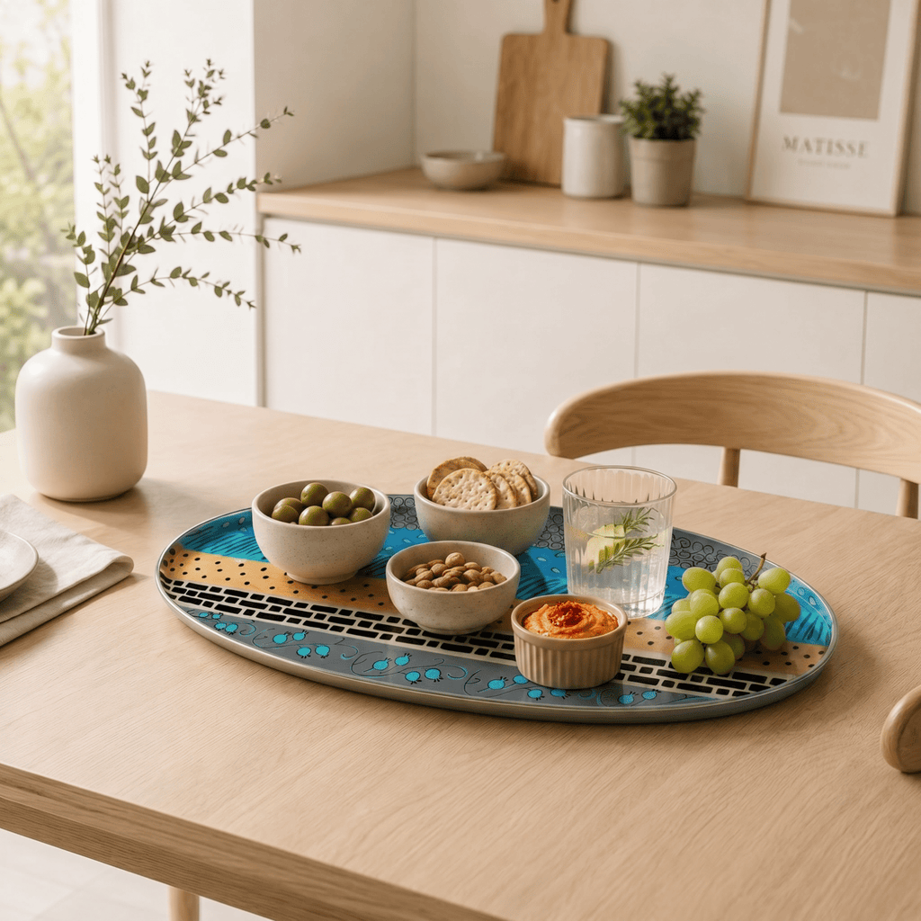 Serving tray with colorful striped design – Ovela series - Che Cose Belle