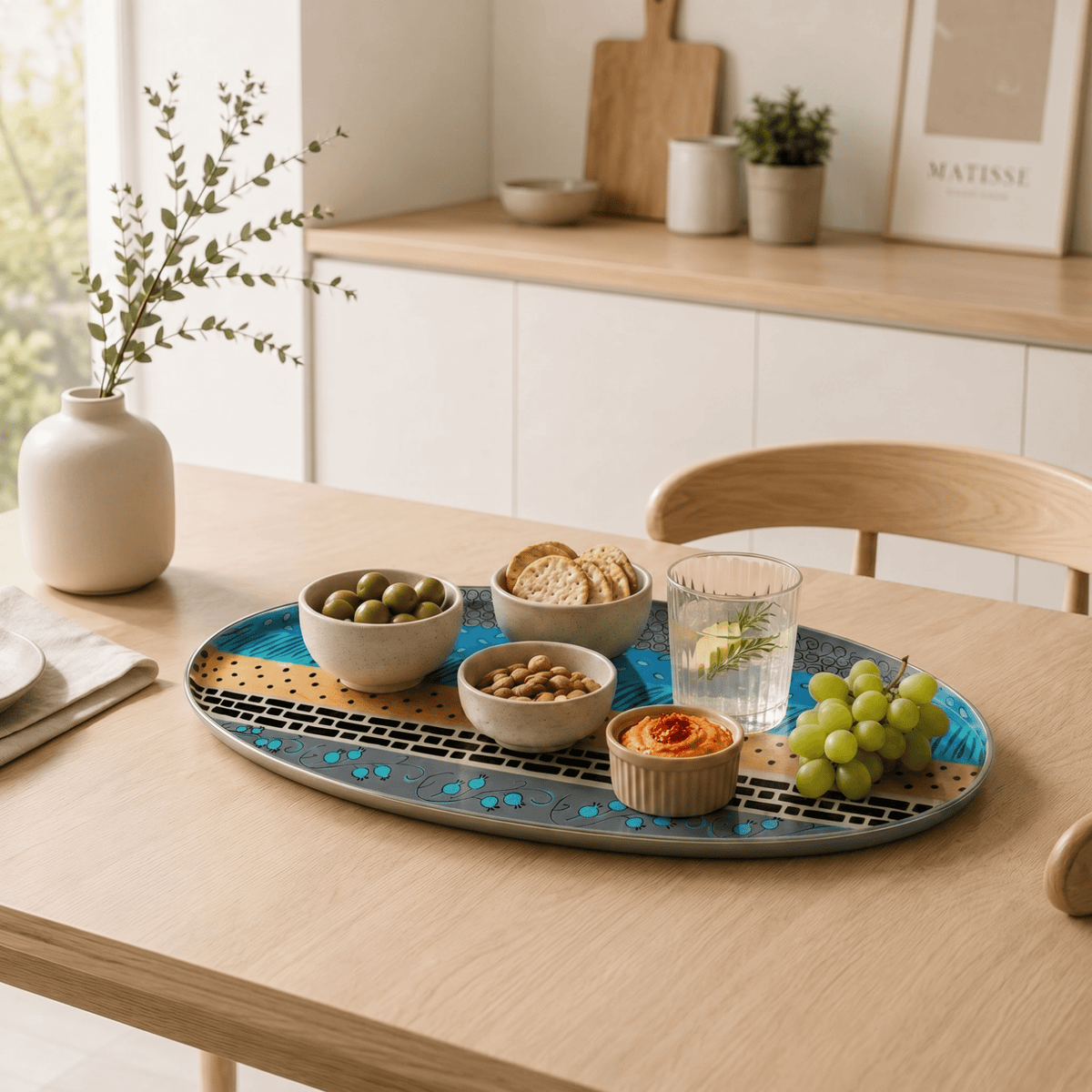 Serving tray with colorful striped design – Ovela series - Che Cose Belle