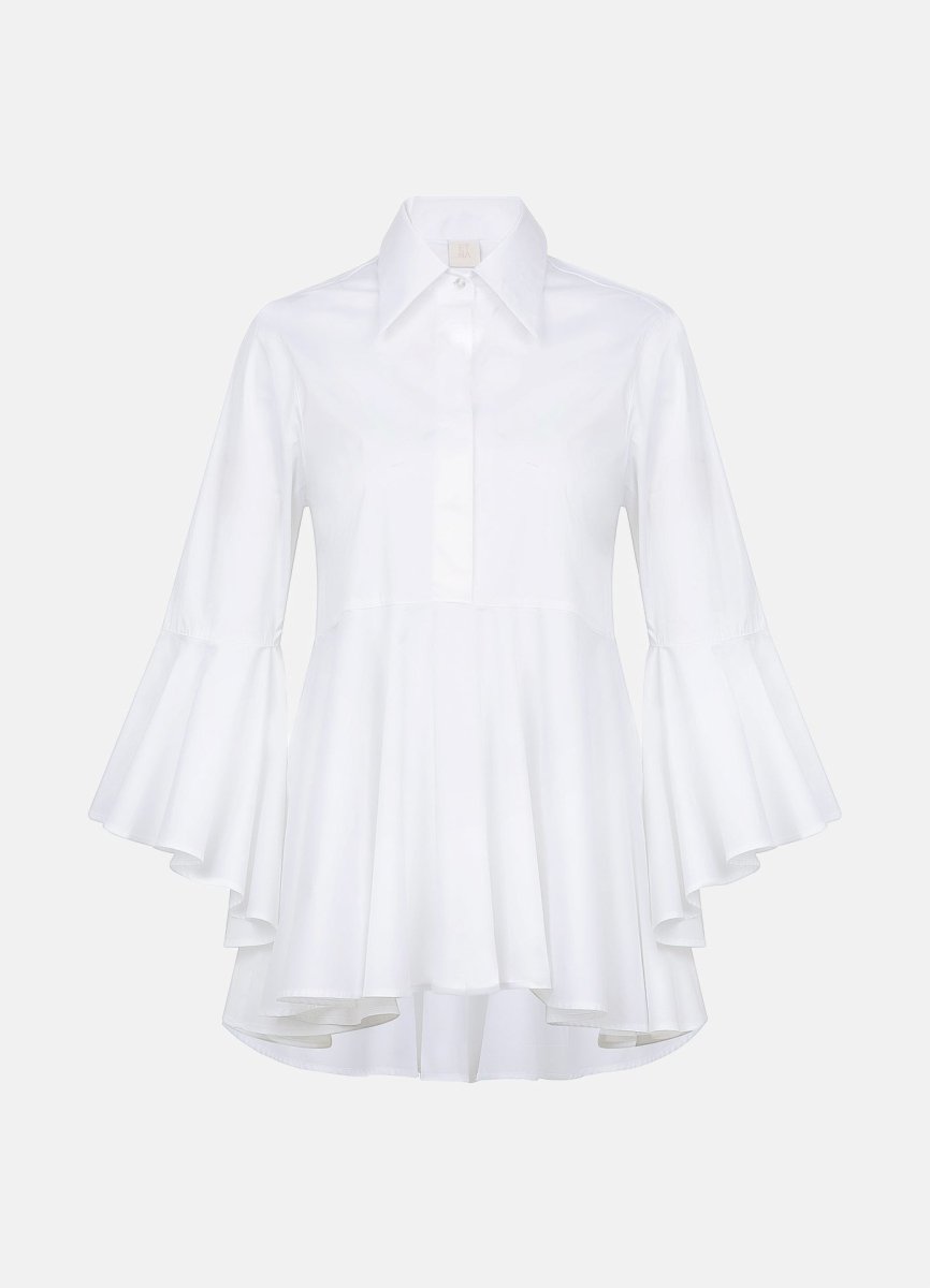 Sesta Italian Design White Gabardine Shirt - Che Cose Belle