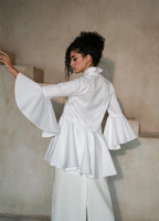 Sesta Italian Design White Gabardine Shirt - Che Cose Belle