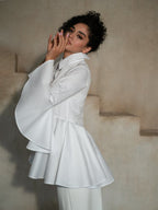 Sesta Italian Design White Gabardine Shirt - Che Cose Belle
