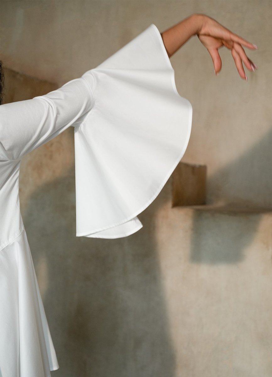 Sesta Italian Design White Gabardine Shirt - Che Cose Belle