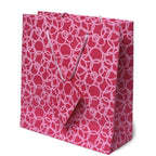 Set of Six Recycled Cotton Gift Bags Tag Pink Circles Design Arcadia Home - Che Cose Belle