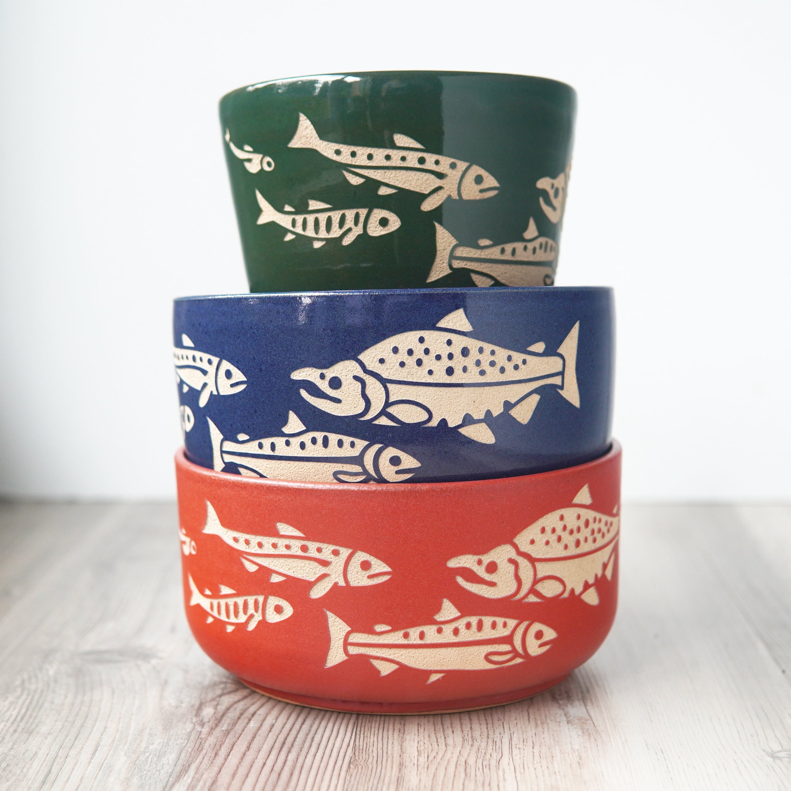 Salmon Bowl, Farmhouse Collection Handmade Pottery