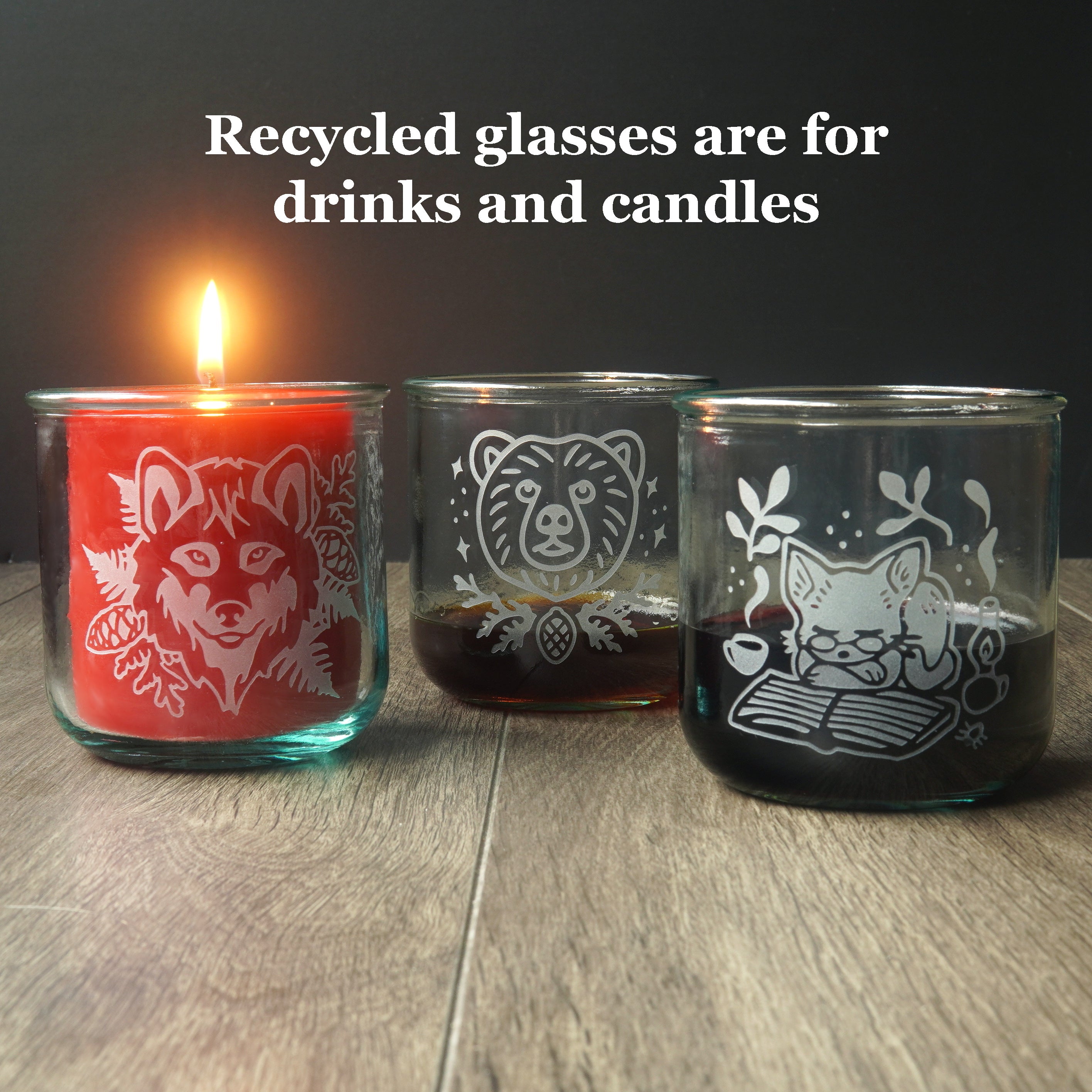 Medusa Rustic Recycled Glass Tumbler