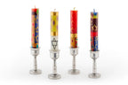 Shabbat Judaica Painted Candles - Che Cose Belle