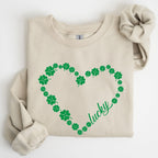 Shamrock Heart, Lucky, St Patrick's Day Sweatshirt - Che Cose Belle