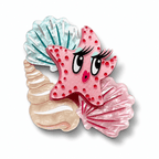 She Sells Seashells Brooch by Miss Fluff x Lipstick & Chrome