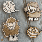 Sheep Wood Magnet Set - Che Cose Belle