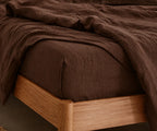 Brown Linen Sheet Set