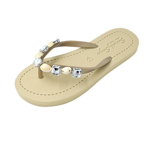 Shell Beach - Crystal Flat Flip Flops Sandal - Che Cose Belle