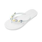 Shell Beach - Crystal Flat Flip Flops Sandal - Che Cose Belle
