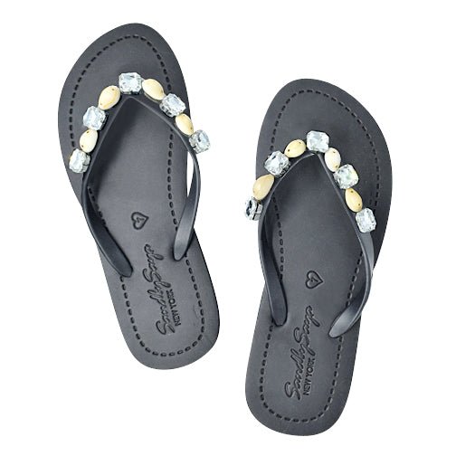 Shell Beach - Crystal Flat Flip Flops Sandal - Che Cose Belle