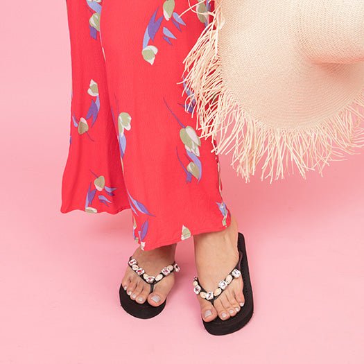 Shell Beach - Crystal Flat Flip Flops Sandal - Che Cose Belle