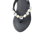 Shell Beach - Mid Wedge Flip Flops with stones - Che Cose Belle