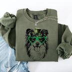 Sheltie, Shetland Sheepdog, Adorable Dog, St Patrick's Day, Lucky, Irish Sweatshirt - Che Cose Belle