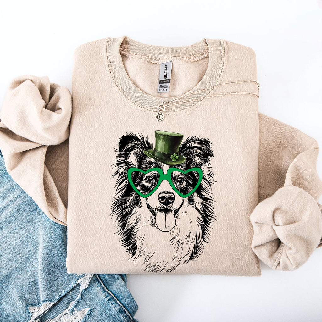 Sheltie, Shetland Sheepdog, Adorable Dog, St Patrick's Day, Lucky, Irish Sweatshirt - Che Cose Belle