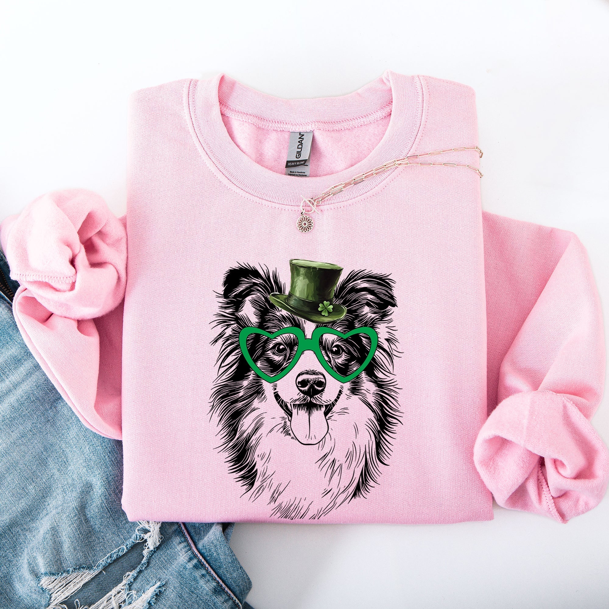 Sheltie, Shetland Sheepdog, Adorable Dog, St Patrick's Day, Lucky, Irish Sweatshirt - Che Cose Belle