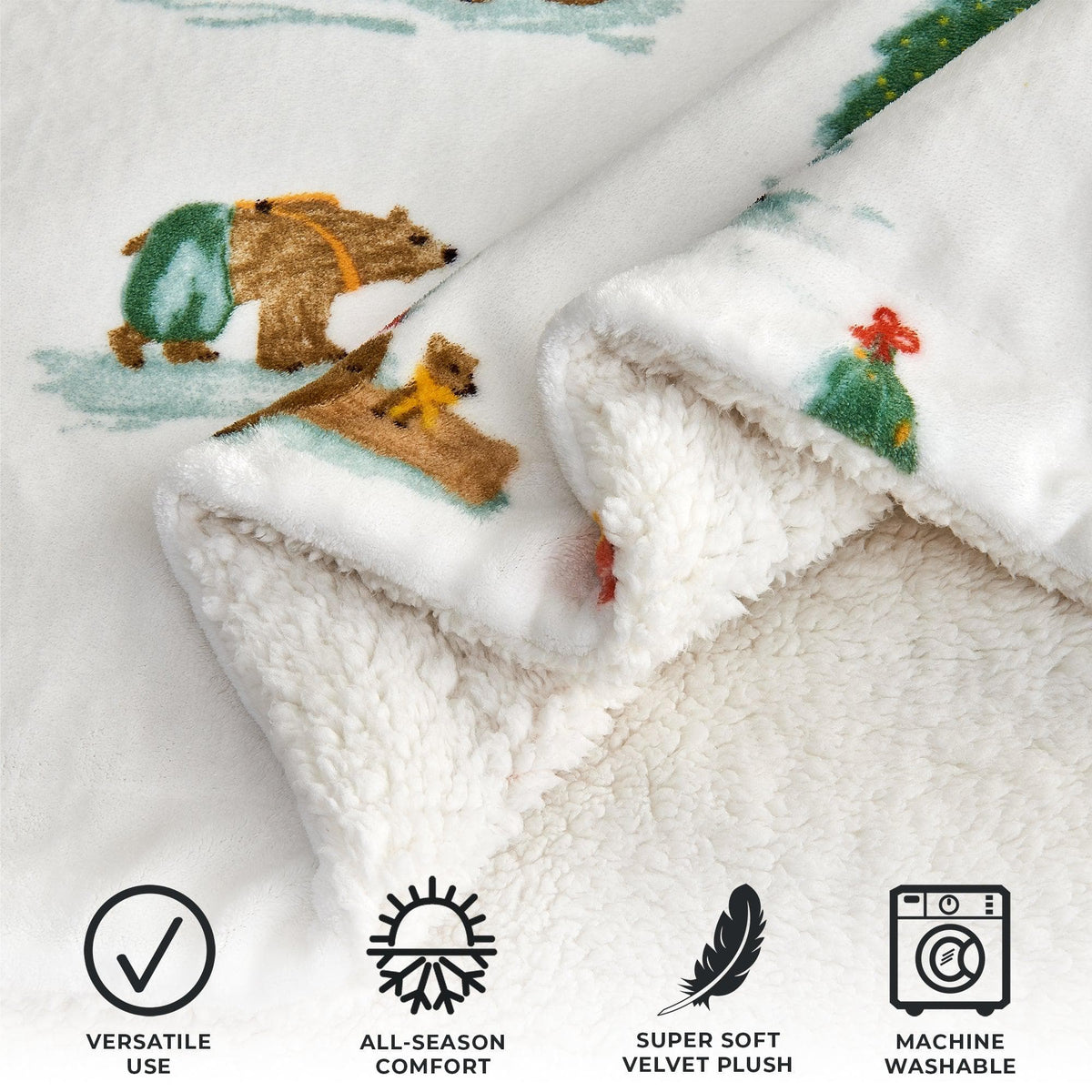 Sherpa Throw Blanket - Eve Collection - Che Cose Belle