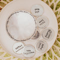 Sheva Brachot Jewish Wedding Gift Set - Pewter Trinket Dish + 7 Blessing Stones - Che Cose Belle