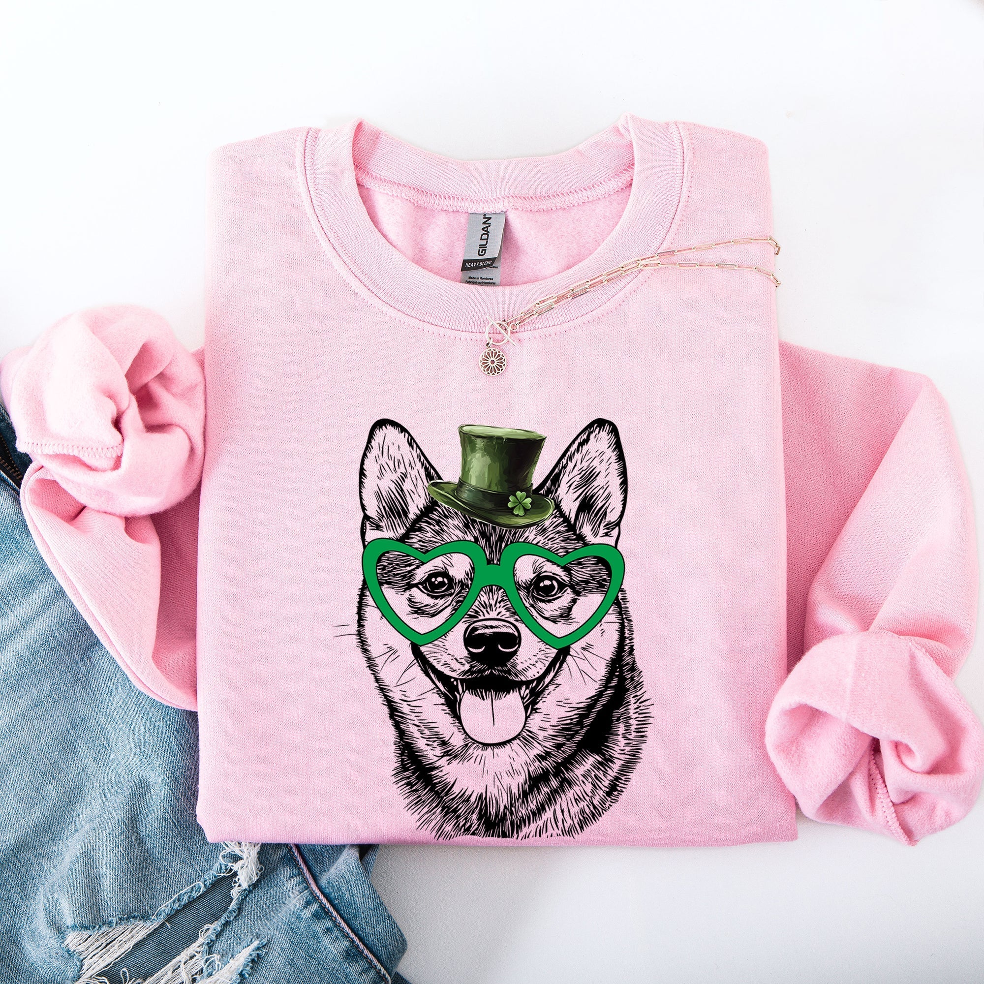 Shiba Inu, Adorable Dog, St Patrick's Day, Lucky, Irish Sweatshirt - Che Cose Belle