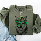 Shiba Inu, Adorable Dog, St Patrick's Day, Lucky, Irish Sweatshirt - Che Cose Belle