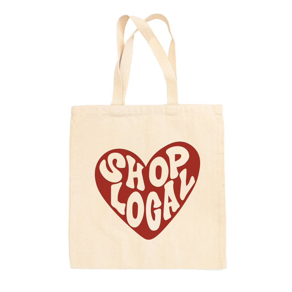 Shop Local Red Heart Tote Bag - Che Cose Belle