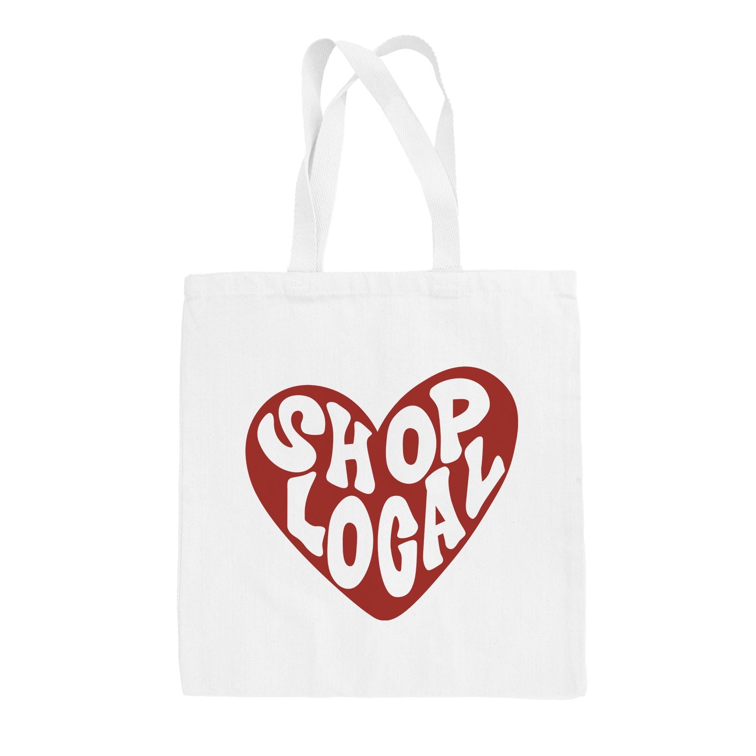 Shop Local Red Heart Tote Bag - Che Cose Belle