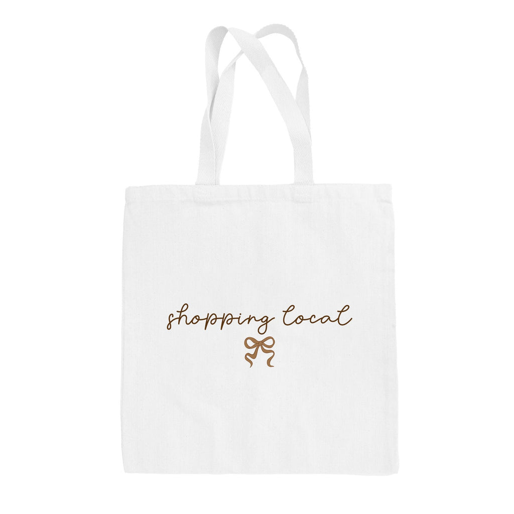 Shopping Local Script + Bow Tote Bag - Che Cose Belle