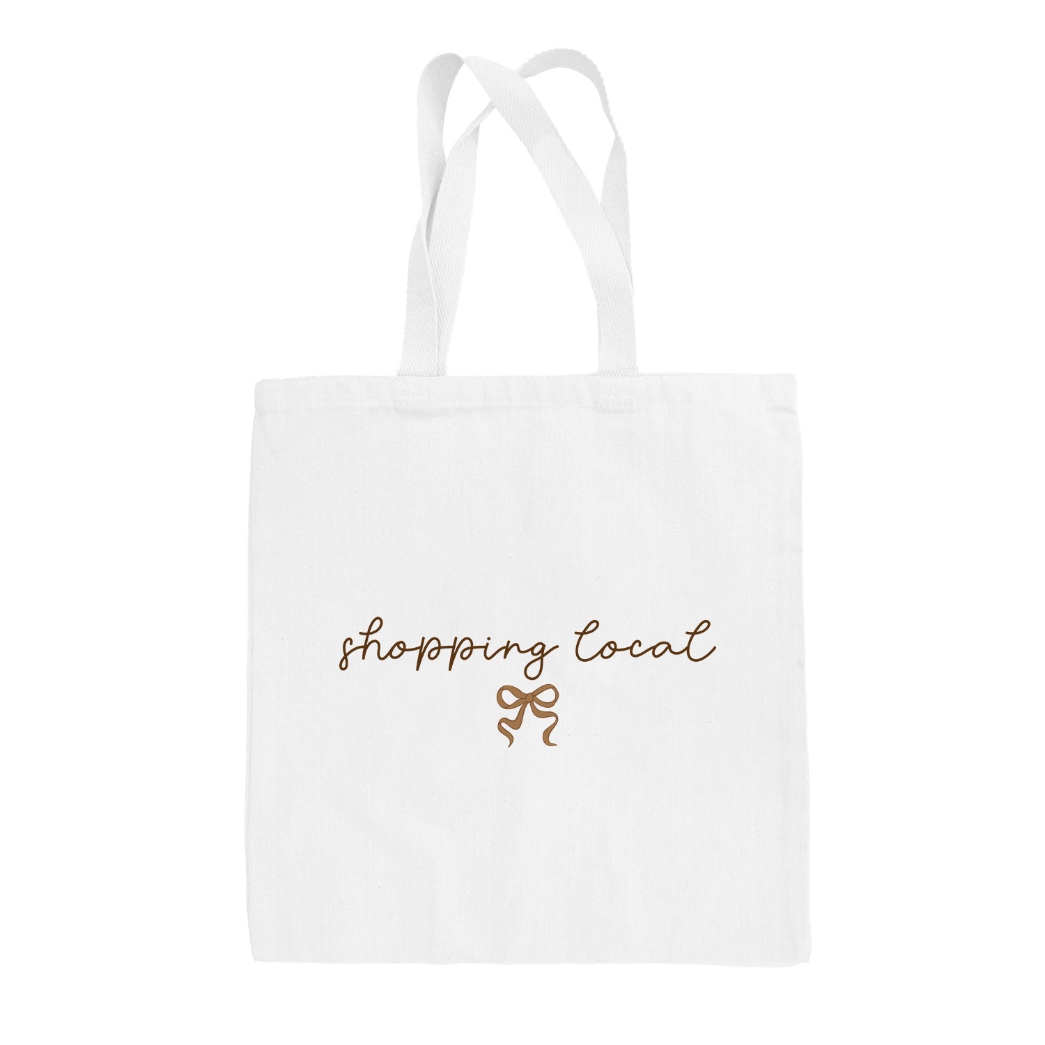 Shopping Local Script + Bow Tote Bag - Che Cose Belle