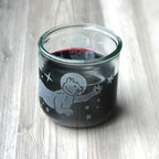 Astronaut Space Cats Rustic Recycled Glass Candle Cup