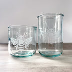 Bee Rustic Recycled Glass Candle Cup