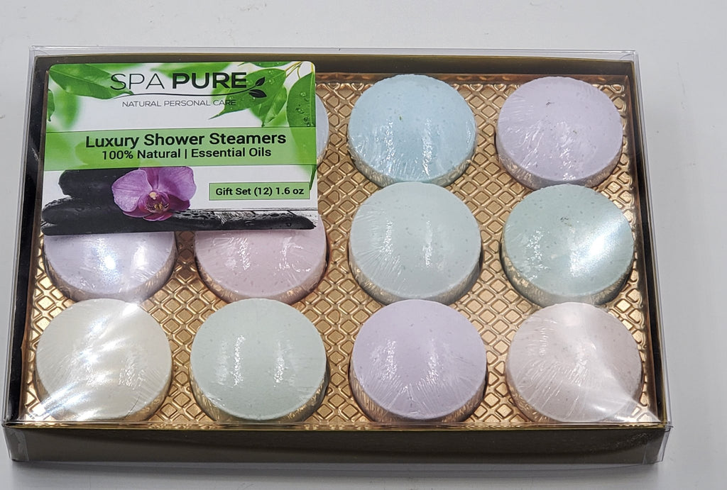 12 Aromatherapy Shower Steamers - NEWEST - Most Popular scents - 100% Essential Oil Blends - individually wrapped 1.6 oz each - Che Cose Belle