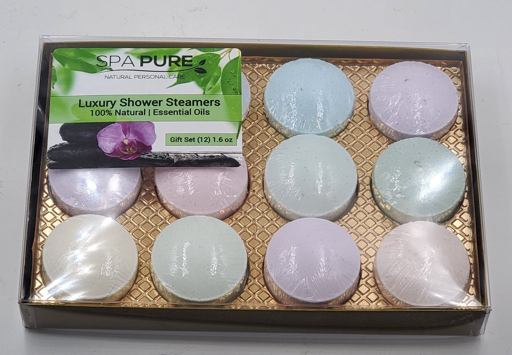 12 Aromatherapy Shower Steamers - NEWEST - Most Popular scents - 100% Essential Oil Blends - individually wrapped 1.6 oz each - Che Cose Belle