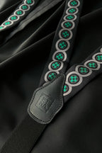 Sicily Meadow Green Floral Patterned Silk Suspenders - Che Cose Belle