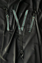 Sicily Meadow Green Floral Patterned Silk Suspenders - Che Cose Belle