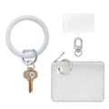Mini Pouch Wristlet Set - Silver Confetti