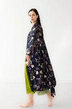 Silk Floral Design Robe - Che Cose Belle