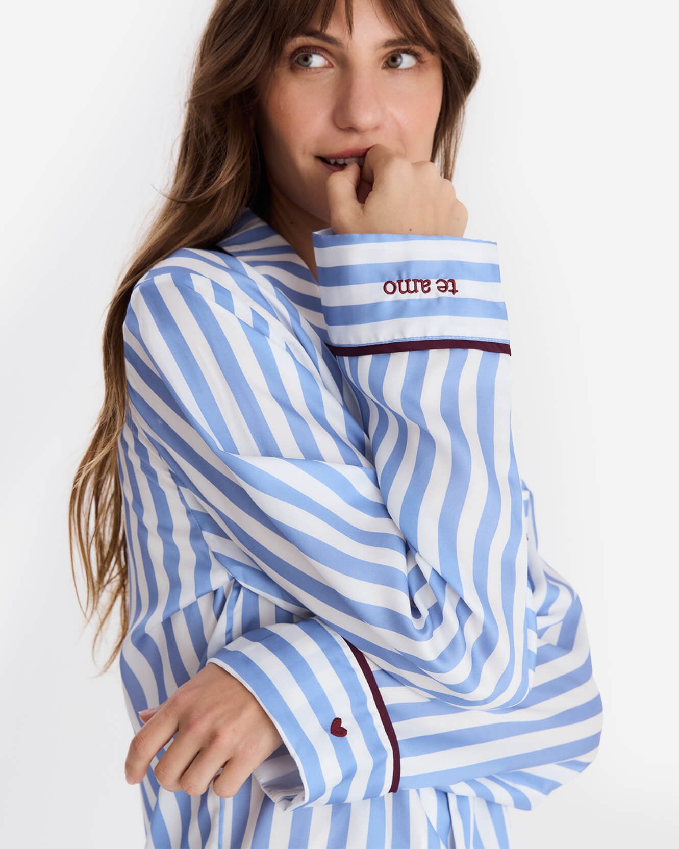 Silky Lyocell Lovely Stripes Long Pajama Set - Che Cose Belle
