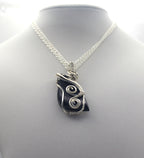 Silver .999 Fine Purpurite Handmade Pendant Necklace –Hand-Wrapped Artisan Pendant for Clarity & Expression - Che Cose Belle