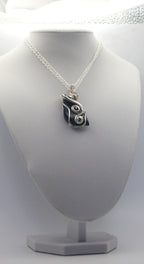 Silver .999 Fine Purpurite Handmade Pendant Necklace –Hand-Wrapped Artisan Pendant for Clarity & Expression - Che Cose Belle