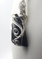 Silver .999 Fine Purpurite Handmade Pendant Necklace –Hand-Wrapped Artisan Pendant for Clarity & Expression - Che Cose Belle