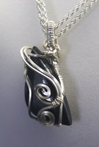 Silver .999 Fine Purpurite Handmade Pendant Necklace –Hand-Wrapped Artisan Pendant for Clarity & Expression - Che Cose Belle