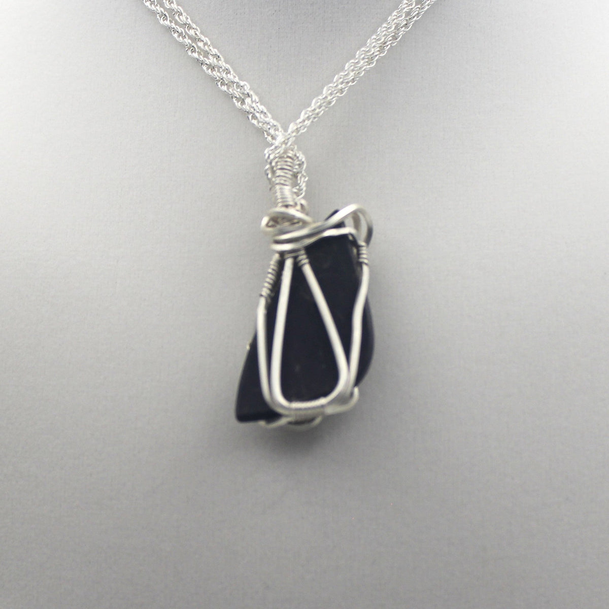 Silver .999 Fine Purpurite Handmade Pendant Necklace –Hand-Wrapped Artisan Pendant for Clarity & Expression - Che Cose Belle