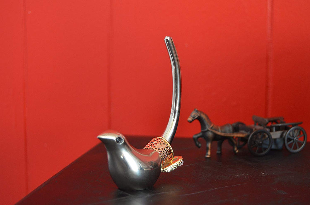 Silver Bird Ring Holder Jewelry -Jewelry Organizer - Che Cose Belle