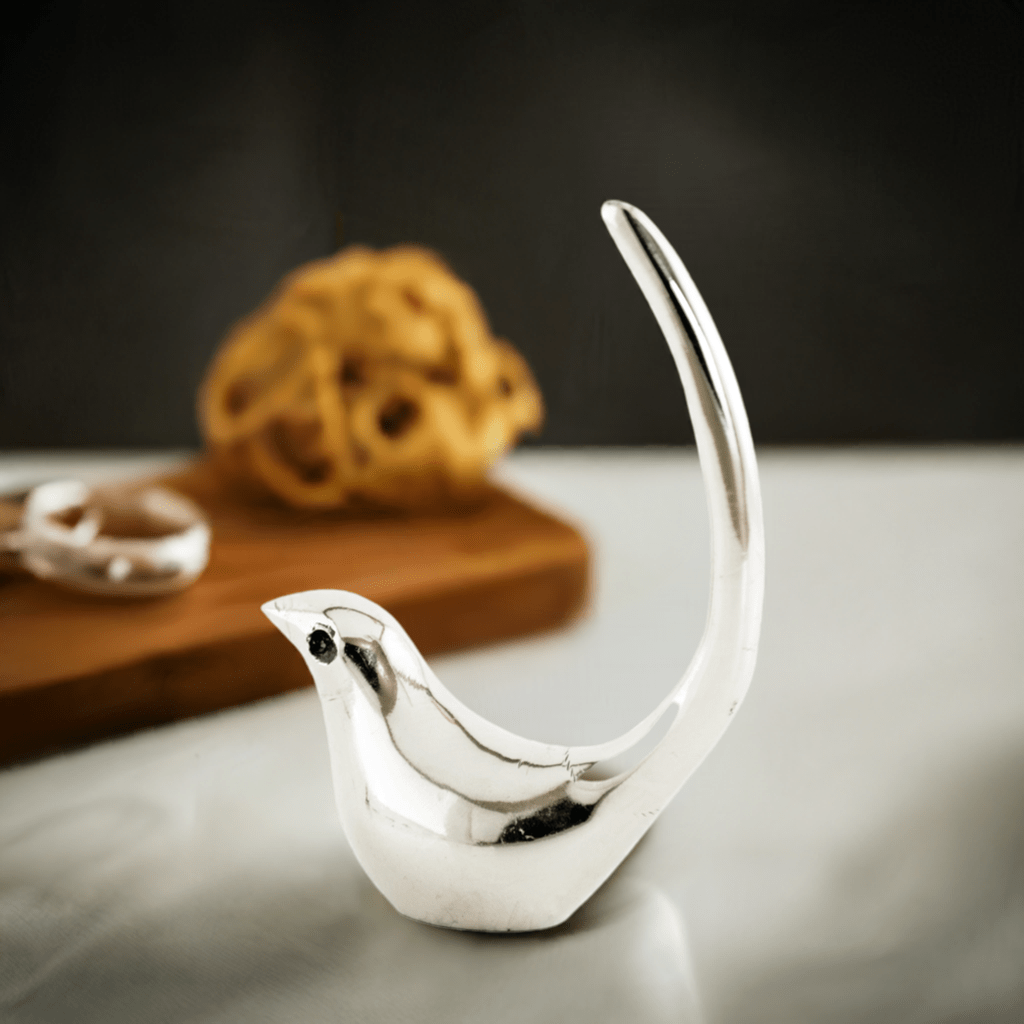 Silver Bird Ring Holder Jewelry -Jewelry Organizer - Che Cose Belle