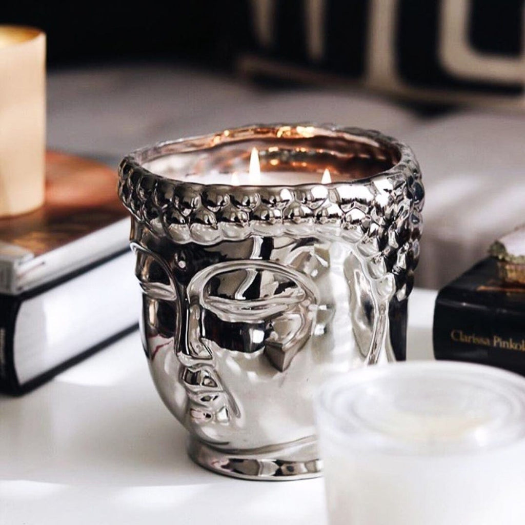 Silver Buddha Candle - Che Cose Belle
